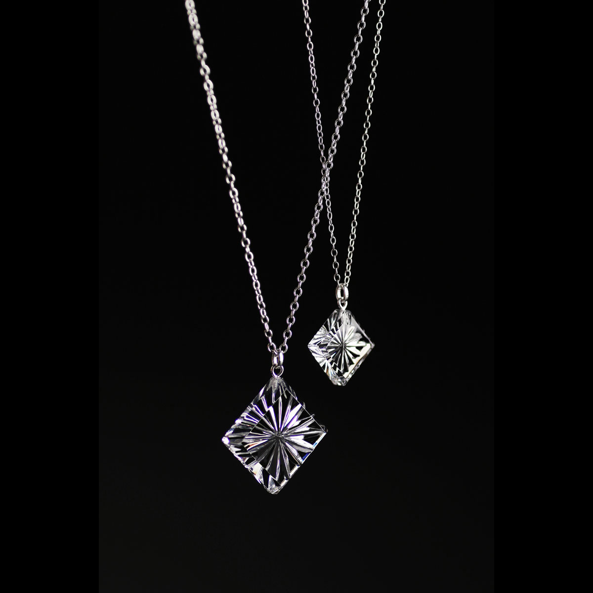 Cashs Ireland Diamond Newgrange Pendant Crystal Necklace, Small